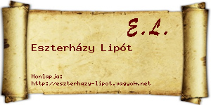 Eszterházy Lipót névjegykártya